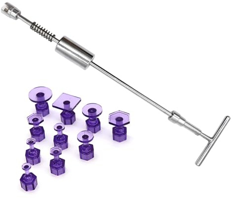 Extractor De Golpes De Coches,Herramienta De Desabollado Carrocería,Martillo Neumático De Desplomación,Extractor Neumático,Kit De Extractor De Golpes Automático Con 10 Lenguetas De Extracción