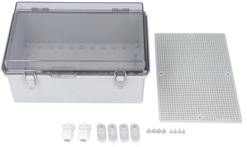 Caja de unión eléctrica ABS impermeable ABS Plastic Outdorou Acture IP67 Cubierta transparente nominal para dispositivos satelitales Electronics Suministros de alimentación