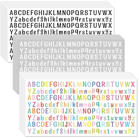 XFSRG 30 Fogli Lettere Adesive Piccoli Impermeabili Autoadesivi Alfabeto in Vinile per Scrapbooking Decorazioni Biglietti di Auguri