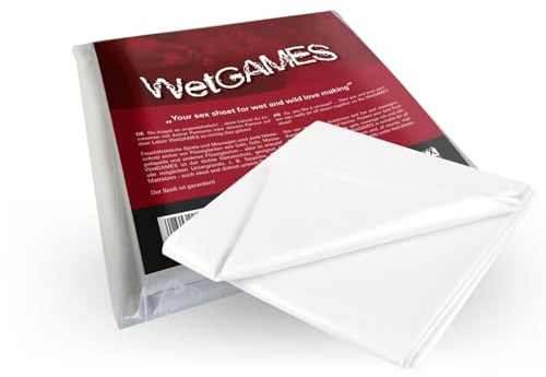JOYDIVISION SexMAX WetGAMES Lakan vit I Sänglakan 180 x 220 cm I PVC Lakan för parspel & massage I Fuktighetsskydd för säng I Tvättbar upp till 30°C I Sänglakan vattentät