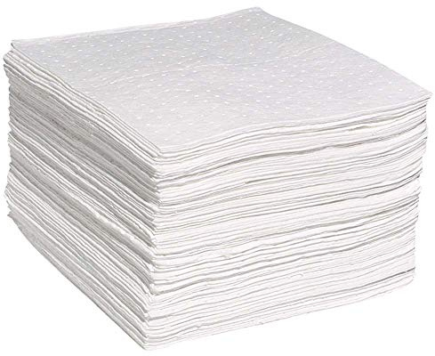SpillTech Oil-Only Defender Absorbent Mat Pad, Lightweight, Polypropylene, 19” x 15” (L x W), White, Pack of 200 (WPB200S)