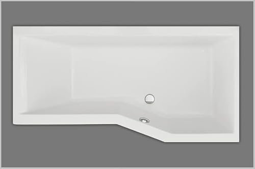 Salvaspazio vasca da bagno in acrilico 170 X 85 a sinistra, in acrilico, colore bianco