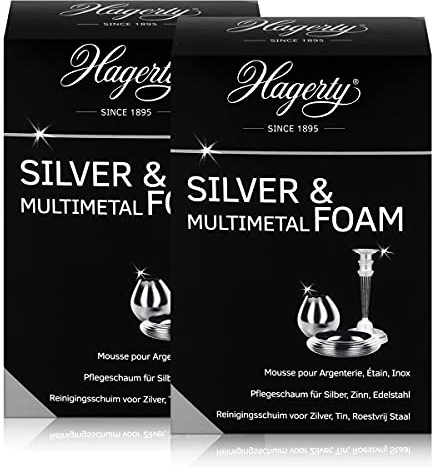 Hagerty Silver & Multimetal Foam – Lot de 2 mousses pour argenterie, étain, inox de 185 g