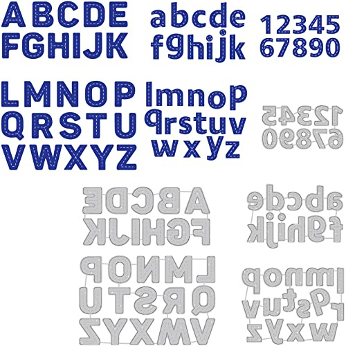 BENECREAT 5 stilar alfabetsskärningsformer, 26 bokstäver matriser versaler siffror kolstål prägling schabloner för gör-det-själv scrapbooking, korttillverkning, 0,8 mm tjock