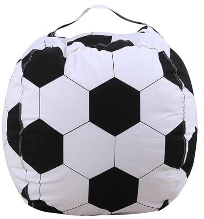 Sitzsack-Bezüge, Weihnachtsgeschenke, Sitzsäcke ohne Füllung, Fußballdruck, Mädchen, Jungen, Spielzeug, Teddy, Aufbewahrung, Wohnzimmer, Schlafzimmer, Zubehör für drinnen und draußen (66 cm)