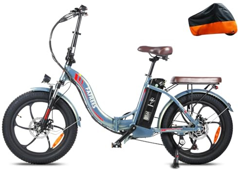 Fafrees F20 Pro Bicicleta eléctrica, 250 W fatbike, 20 * 3.0 Pulgadas Plegable Bicicleta Urbana eléctrica, 18Ah batería, Rango de 140 km, E-Bike para Adultos (Verde)