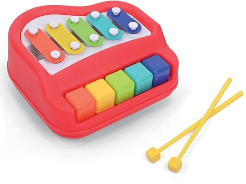Kidoozie Happy Keys Music Maker - Musical Fun for 12 Months + Toddlers - 2-in-1 Piano & Xylophone!