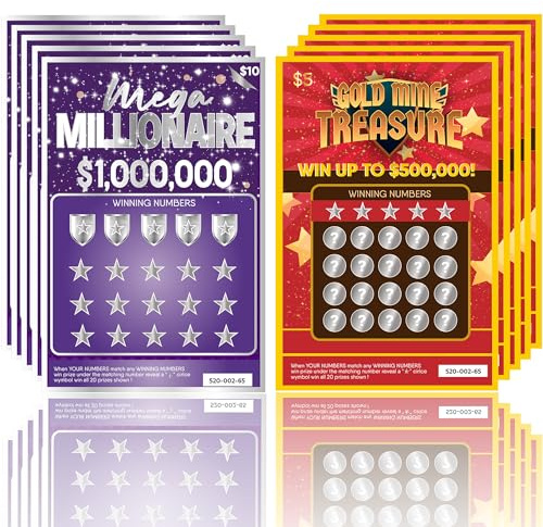 OnlyBPÂź 10 Pregnancy Announcement Scratch Off Cards - Fun and Creative Fake Lottery Tickets for Baby Announcement - Perfect for Surprising Family and Friends with Baby Reveal