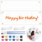 HEDMON 2 Set 180x60cm grande striscione bianco vuoto Banner personalizzato lungo con gommini Banner vuoto con 6m corda per appendere fai da te pittura Feste di partito