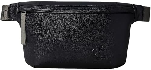 Calvin Klein Herren Bauchtasche Cargo Waistbag mit Reißverschluss, Schwarz (Black/Black), Einheitsgröße