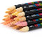 EliLunar 24 bolígrafos de pintura acrílica de colores de tono de piel, marcadores de arte de doble punta con pincel y punta fina para pintura de roca, madera, manualidades, suministros de arte
