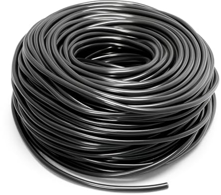 Gardena Micro - Manguera de riego por goteo (20 m, diámetro interior 4 mm/diámetro exterior 7 mm, tubo de suministro negro para sistema de riego de jardín)