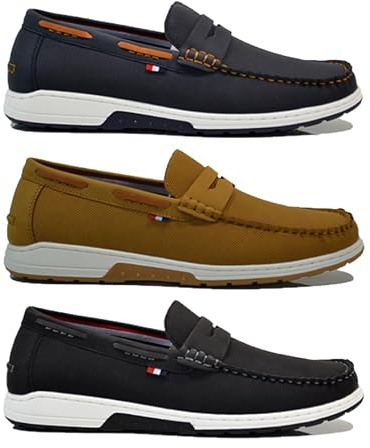 Men’s Slip On Loafers Moccasin | Lightweight & Comfortable Memory Foam - Ideal for Casual Walking, Boat Deck, Driving Shoes