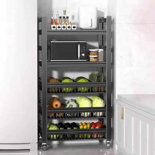 Microwave Etagere Metal Shelves with Baskets Kitchen Storage Organizer for Dining Room Living Room OfficeVersatile Home & Office Solution