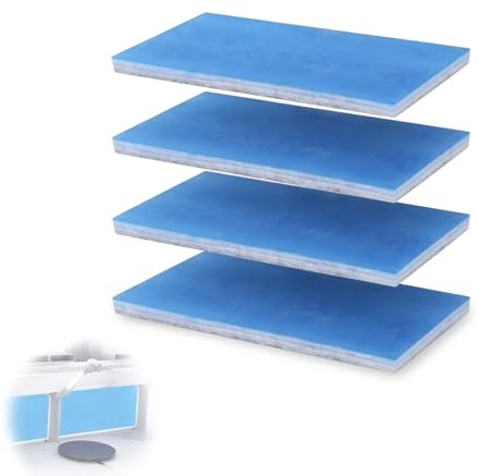 Lot de 4 tapis filtrants double couche pour cabine peinture aérographe, accessoire de rechange adapté aux cabines de pulvérisation et cabines aérographe, matériau de filtre à air de haute qualité pour