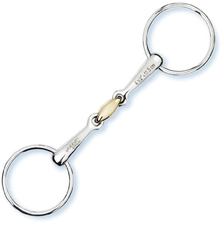 Stübben Gebiss 2220 Wassertrense/Unterlegtrense doppelt gebrochen - 12,5 cm - 14 mm - Sweet Copper Mittelstück