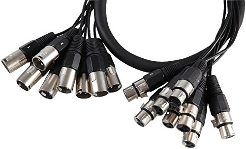 PULSE 8-Way XLR Plug to Socket Multicore Loom, 10m – Balanced Audio Snake Cable for Studio, Stage & Live Sound – Individually Screened, Numbered Channels