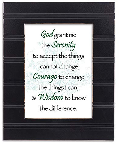 Elanze Designs Serenity Prayer Black 8 x 10 Beaded Board Picture Frame Plaque