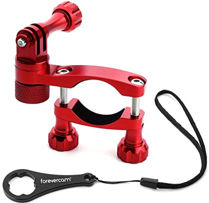 Forevercam 360° Rotation and Lock Mountain Bike Handlebar Aluminum Bike Motorcycle Mount Compatible for GoPro DJI Action Cameras