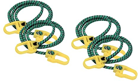 Kippen 1198S2 - Kit Composto da 4 Pezzi di Corda Elastica con Fermo in Plastica. Lunghezza: 150 cm.