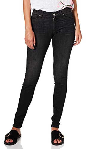 Replay Damen Jeans New Luz Skinny-Fit mit Comfort Stretch, Noir 098-1 (Schwarz), 25W / 32L