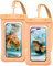 Spigen wasserdichte Handyhülle [Aqua Shield] [2 Stick] IPX8 wasserfeste Handytasche Unterwasser Hülle kompatibel mit iPhone 16/15/14/13 Serien, Galaxy S25/S24/S23 und Allen Smartphones - Apricot