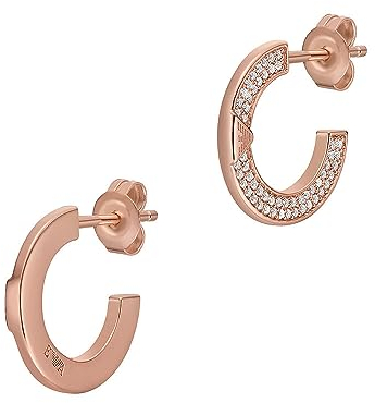 Emporio Armani women's creole earrings sterling silver rose gold-tone, EG3590221