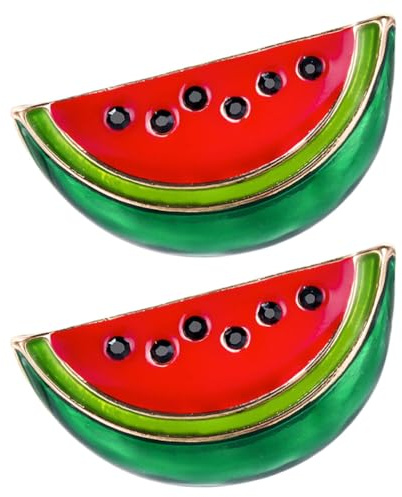 LIFKOME 2 broches de sandía para verano, broche palestino fruta, bufandas, joyas, para verano, sandía, fruta, de fiesta