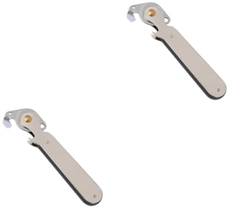 WATIIFUFU 2 Pz perforatore per lattine in acciaio inossidabile apri barattoli elettrico apriscatole portatile le palpebre apriscatole elettrico apribottiglie elettrico apribottiglie manuale