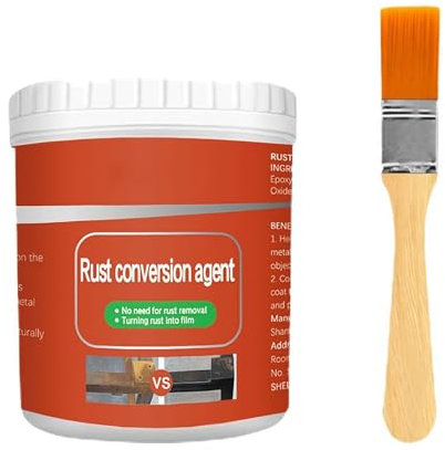 KWJNH Rust Converter for Metal,Rust Paint for Metal with Brush, Rust Remover for Metal,Multi-Functional Rust Treatment for Metal,for Car, Door Handles, Exhaust Pipe Wheels, Front Panels,faucets