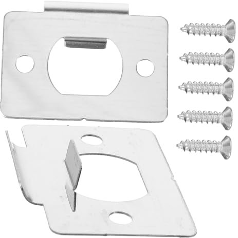 Yardenfun 2piezas Cerrojo Perno De Puerta Kit De Refuerzo Placas De Herramientas Hogar