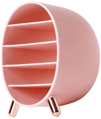 Soporte para pintalabios, organizador de maquillaje con 5 compartimentos, caja de almacenamiento de cosméticos, vitrina, exhibición de lápiz labial y brillo de labios para pintalabios, brillo de