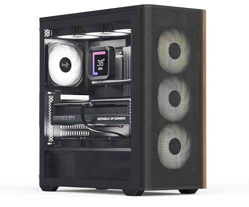 AeroCool GEH Midi D501A-G-BK-V2 (B/Wood/ATX)