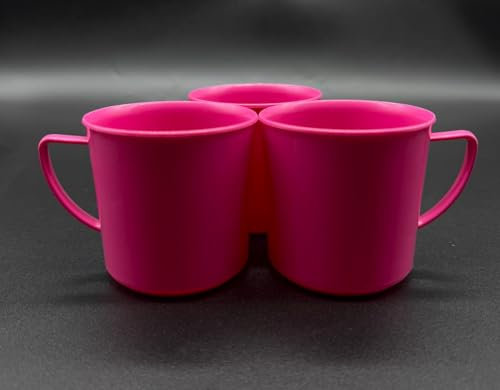 Kimmel Lot de 3 tasses, 330 ml, fuchsia