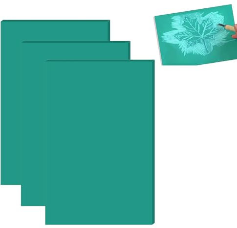 Linoldruck Platte, Linolschnitt Platten, Linoleum Platte, Gummistempel Schnitzblöcke, für Druckgrafiken, Kunsthandwerk, DIY Projekt, Gummi Stempel, Bastel und Druckprojekte, 20CM x 30CM, 3 Stück