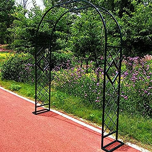 Grande arche de jardin en métal 1,4 m 3,4 m Tonnelle rose pour plantes grimpantes Arche décorative pour arrière-cour pelouse patio cour décoration de mariage Noir 3,4 x 2,3 m