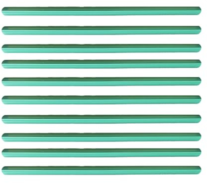 30.5cmx1.5cm Plastic Slide Binders Green, A4 Spine Bars, Binding Bars Slide Grip for Report Cover Presentation Office Document, 10PCS