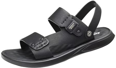 Sport- Och Utomhussandaler Med Öppen Tå, Justerbart Hålfotsstöd För Utomhusbruk Slip-on-sandaler I Läder Vandringssandaler För Män, Sommarskor Med Halkfria Bekväma Strandskor, För Resor(43 EU)