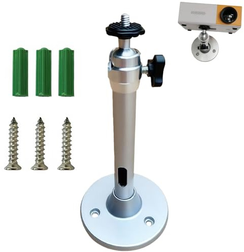 Zpeiran Ceiling Projector Mount,Universal Projector Wall Mount, 360° Swivel & 90° Tilt, Stand Fits Most Projectors (5 lbs Capacity)