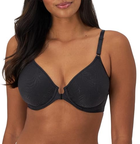 Bali Women's Comfort Revolution Front-Close Shaping Underwire Bra, Black,40B
