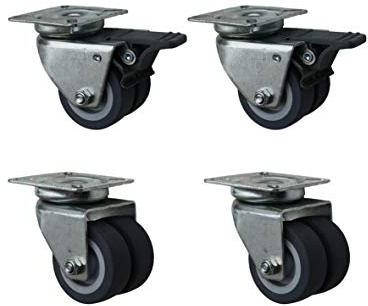 Set 50 mm Apparaterolle Möbelrolle Transportrollen als Lenkrolle Strandkorbrollen