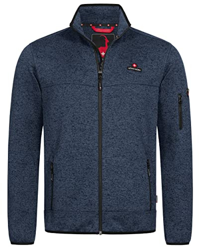 Höhenhorn Tacul herrjacka kofta med fleece insida stickad fleece utomhus sweatshirt ståkrage varm norsk i flera färger, storlek S – 3XL