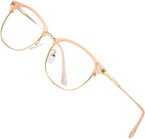 ATTCL Unisex Blue Light Blocking Glasses Eyeglasses Frame Anti Blue Ray Computer Game Glasses 5054-Pink