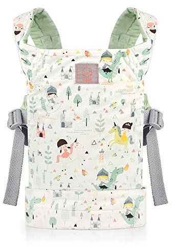 GAGAKU Puppentrage Baby Vorne und Hinten aus Baumwolle für Kinder - Dinosaurier und Prinzessin