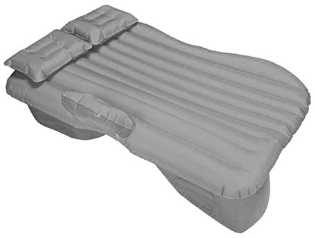 N/D Car Inflatable Air Bed Mattress Back Rear Seat & 2 Pillows For Travel Camping （Grey）