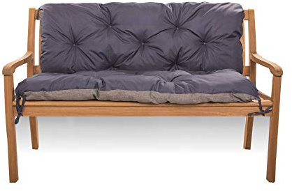 Coussin d'assise pour balancelle hollywoodienne - Banc avec dossier - Coussin de balançoire de jardin - Coussin d'extérieur (100 x 60 x 50 cm, bleu marine)