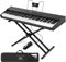 MUSTAR 88 Key Piano Keyboard Semi Weighted, Full Size Digital Piano 88 Weighted Keys for Beginners, Electric Piano Keyboard 88 Keys, Bluetooth Connection, USB/MIDI, Case, Sustain Pedal, Black