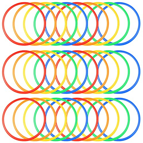 Deekin 40 Pcs Agility Rings Speed Training, 15 Inch Multicolored