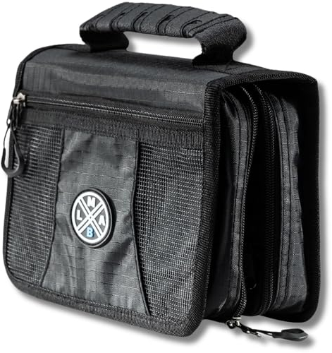 LMAB Vorfachtasche XXL Move Leader & Rig Bag PRO, Angeltasche für Vorfach, Vorfächer Tasche, Vorfachhaken Tasche, Vorfach Mappe, Vorfach Aufbewahrung Angeln, Haken Mappe Angeln, Rig Tasche Angeln