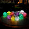 Spetebo LED Solar Lichterkette mit 10 bunten LED Glühbirnen - 180 cm - Garten Dekobeleuchtung mit farbigen Lampen - Outdoor Deko Party Beleuchtung Glühbirnenlichterkette Lichterspiel Stimmungslicht